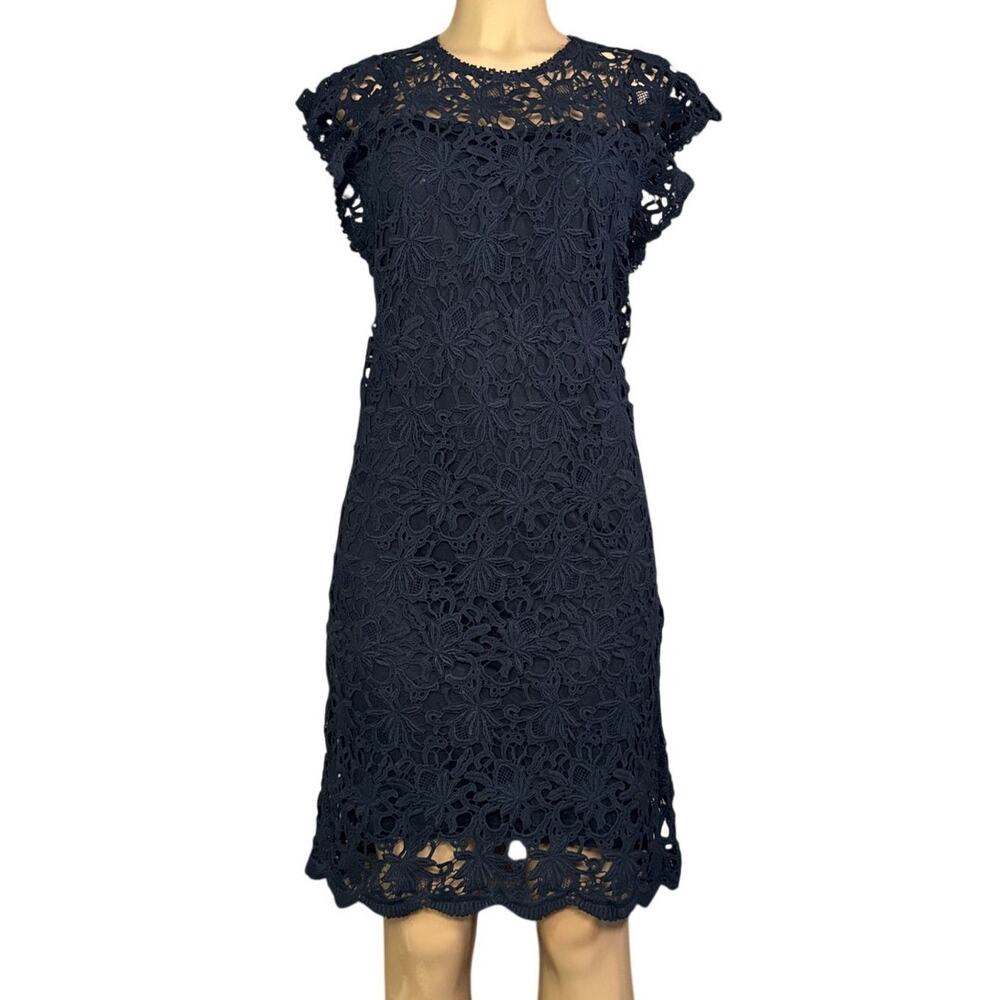 Velvet by Graham & Spencer Ally Black Crochet Lace Dress Size Medium